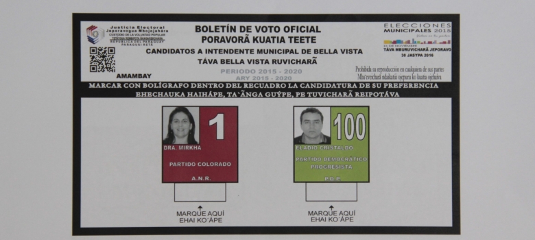 Publican en medios escritos, modelo de Boletín de Voto para Elecciones en Bella Vista Norte