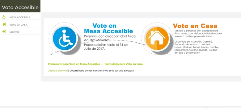 Solicitudes para Voto en Casa y Voto en Mesa Accesible disponible en formato digital